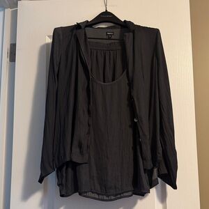 GapBody Charcoal Grey 3 piece Pajama Set